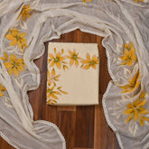 Cotton yellow Unstitched Suit